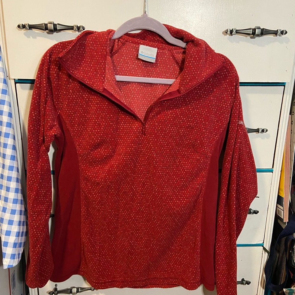 Columbia Women's Red Half Zip